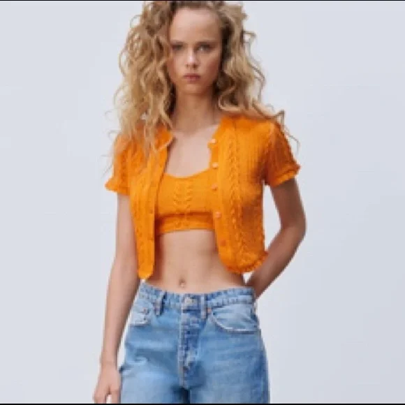 Crochet Cardigan Zara Knit Cropped Cardigan Cropped Cardigan Zara